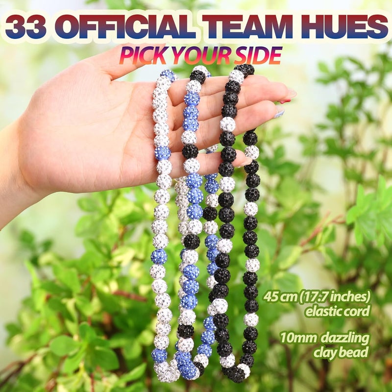 Krfy Baseball Necklaces for Boys, Bling Rhinestone Beaded Necklaces for Women Men, Diamond Baseball Drip Necklace Ice Bead Necklaces Inspired Sports Jewelry, 17.7 Inches, Age：Over 8 Years Old - Image 4